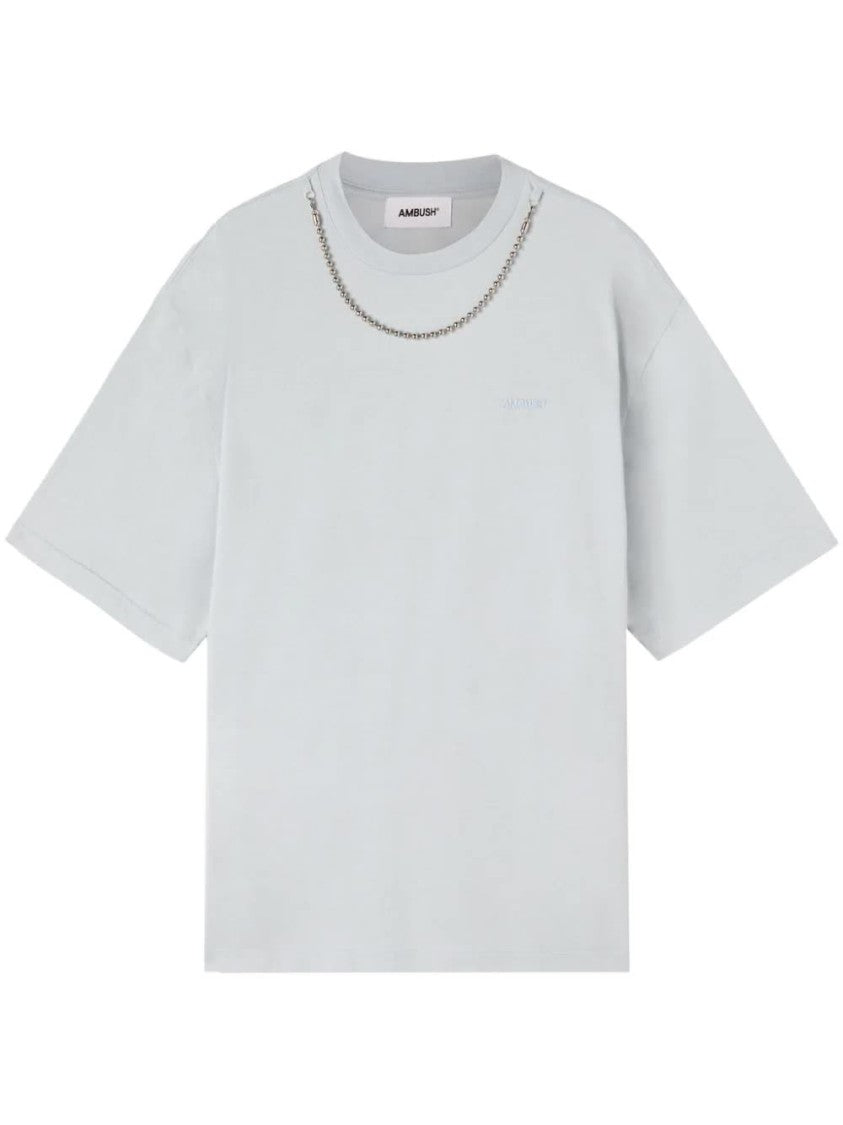 Ambush Blue Ballchain Detail Organic Cotton T-Shirt