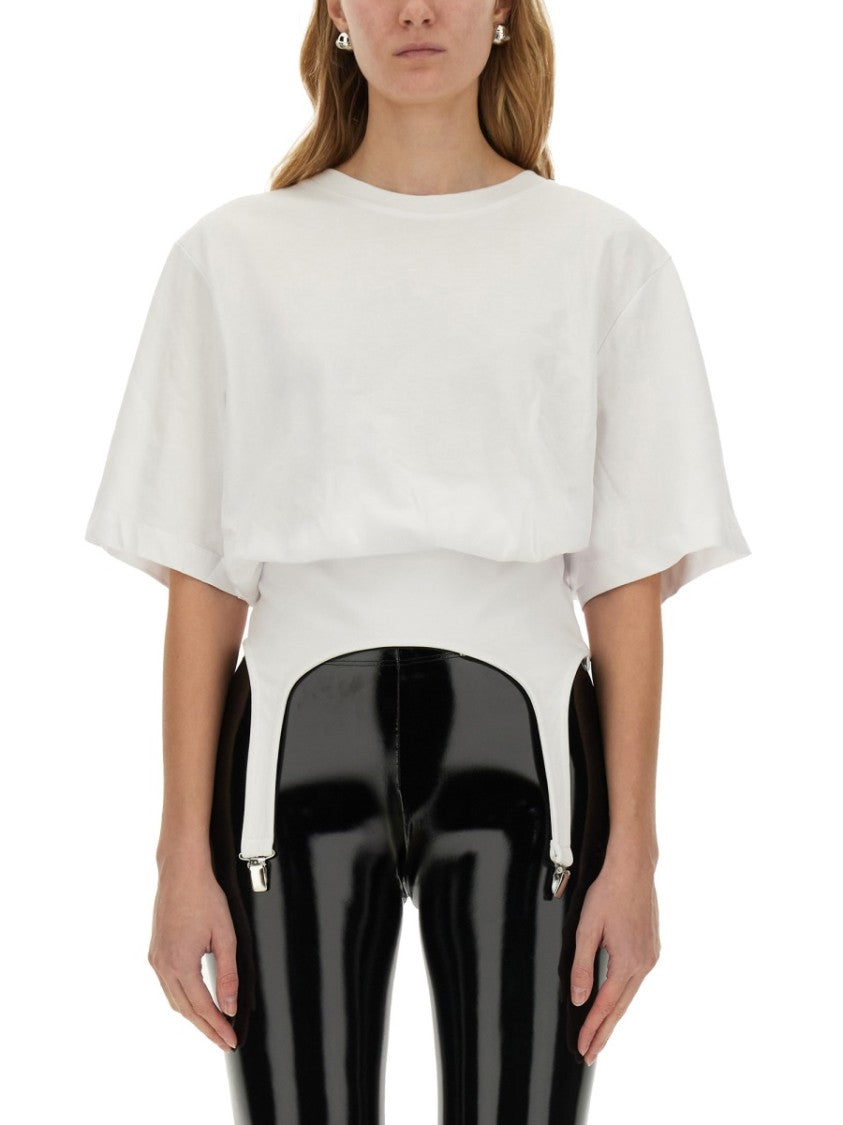 Fiorucci T-Shirt With Stylish Suspenders