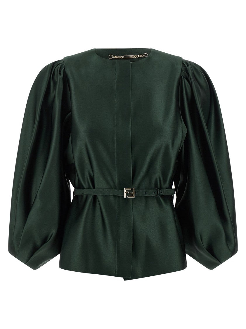 Fendi Silk Duchesse Blazer