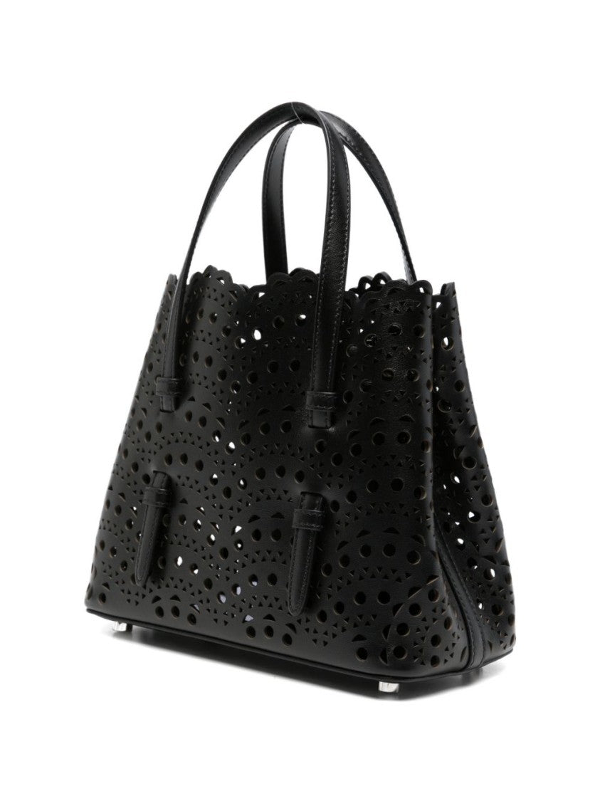 Alaïa Mina 20 Perforated Vienne Calfskin Leather Handbag