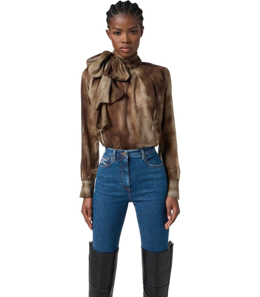 Elisabetta Franchi Lizard Blouse