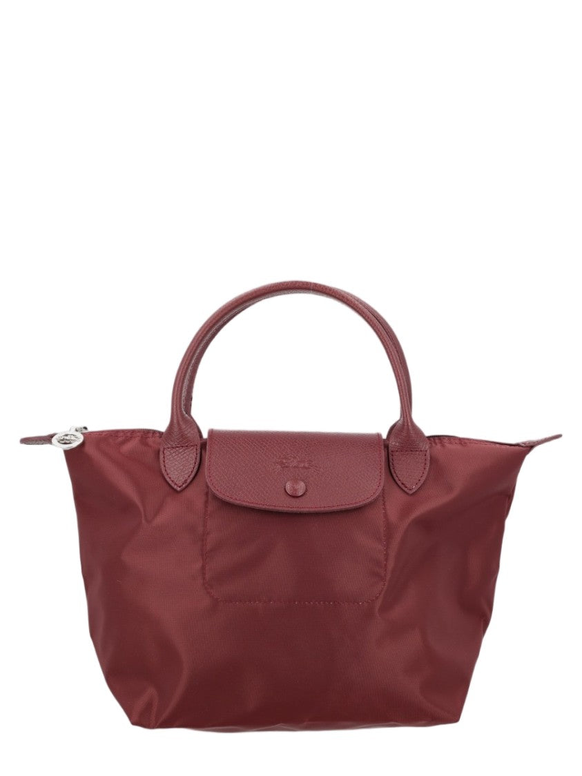 Longchamp Compact Structured Handbag With Flap Closure And Rounded Handles