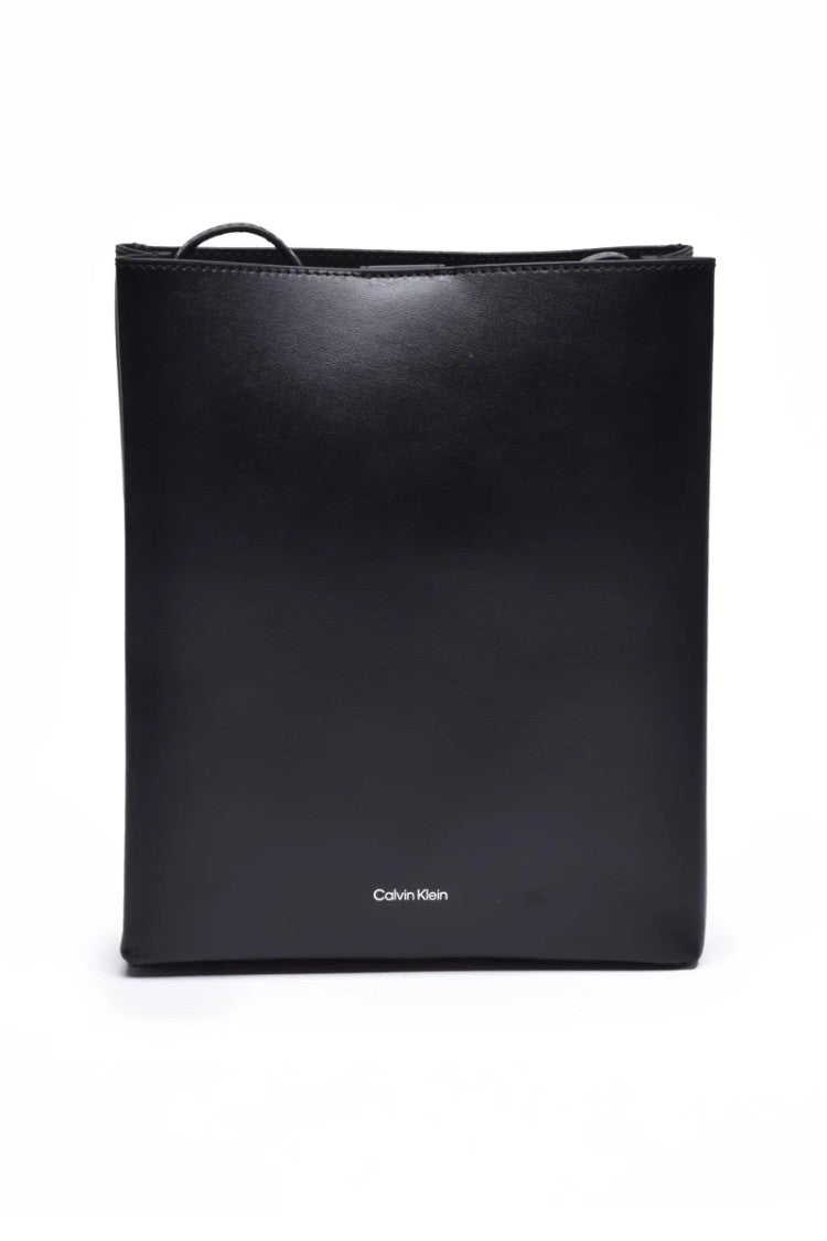 Calvin Klein Leather Crossbody Bag Black