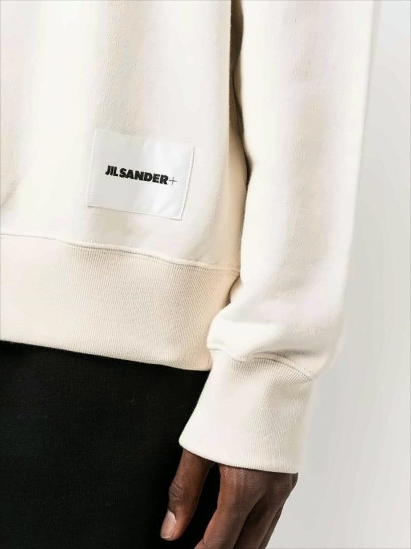 Jil Sander Long-Sleeve Crewneck Sweatshirt With Ribbed Detailing