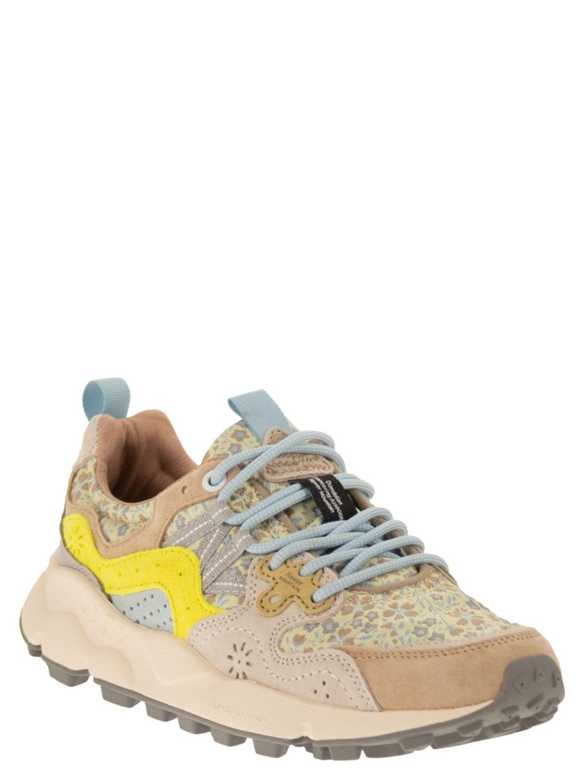 Flower Mountain Yamano 3 - Sneakers In Suede And Technical Fabric