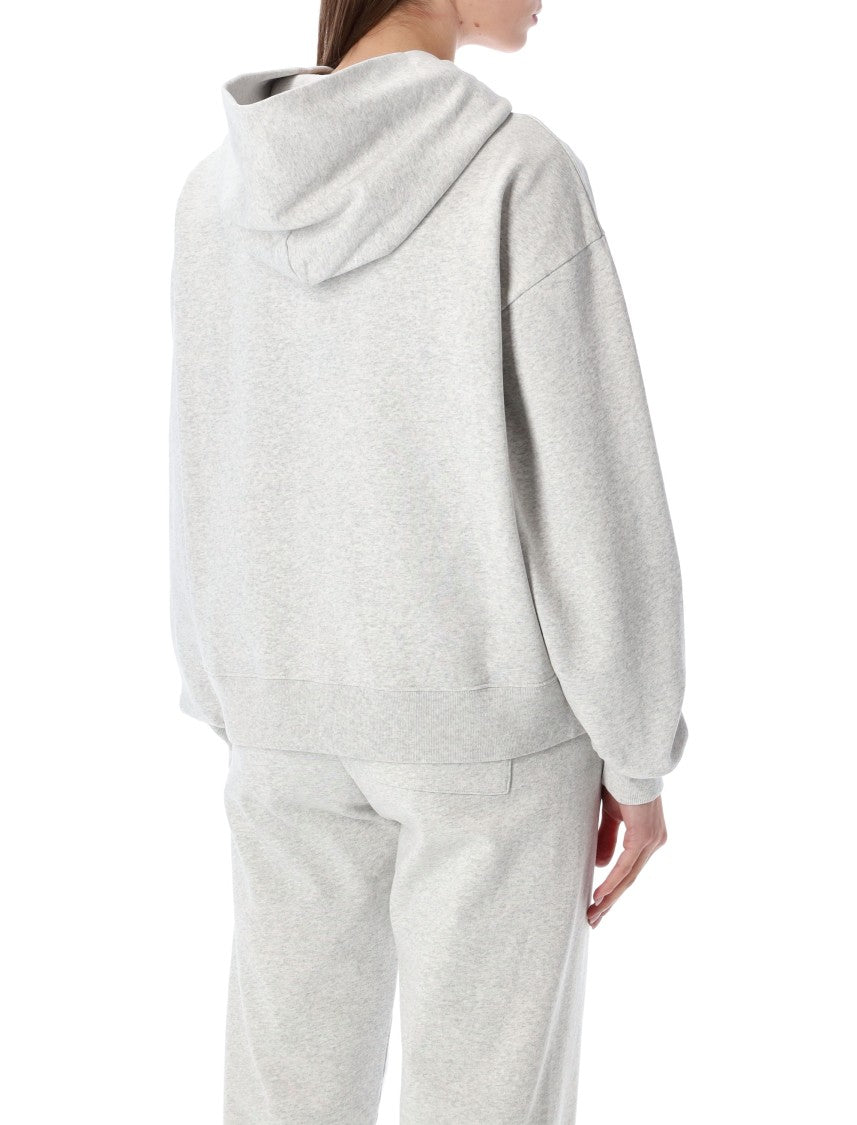 Sporty And Rich S&R Ivy Zip Hoodie In Melange Grey