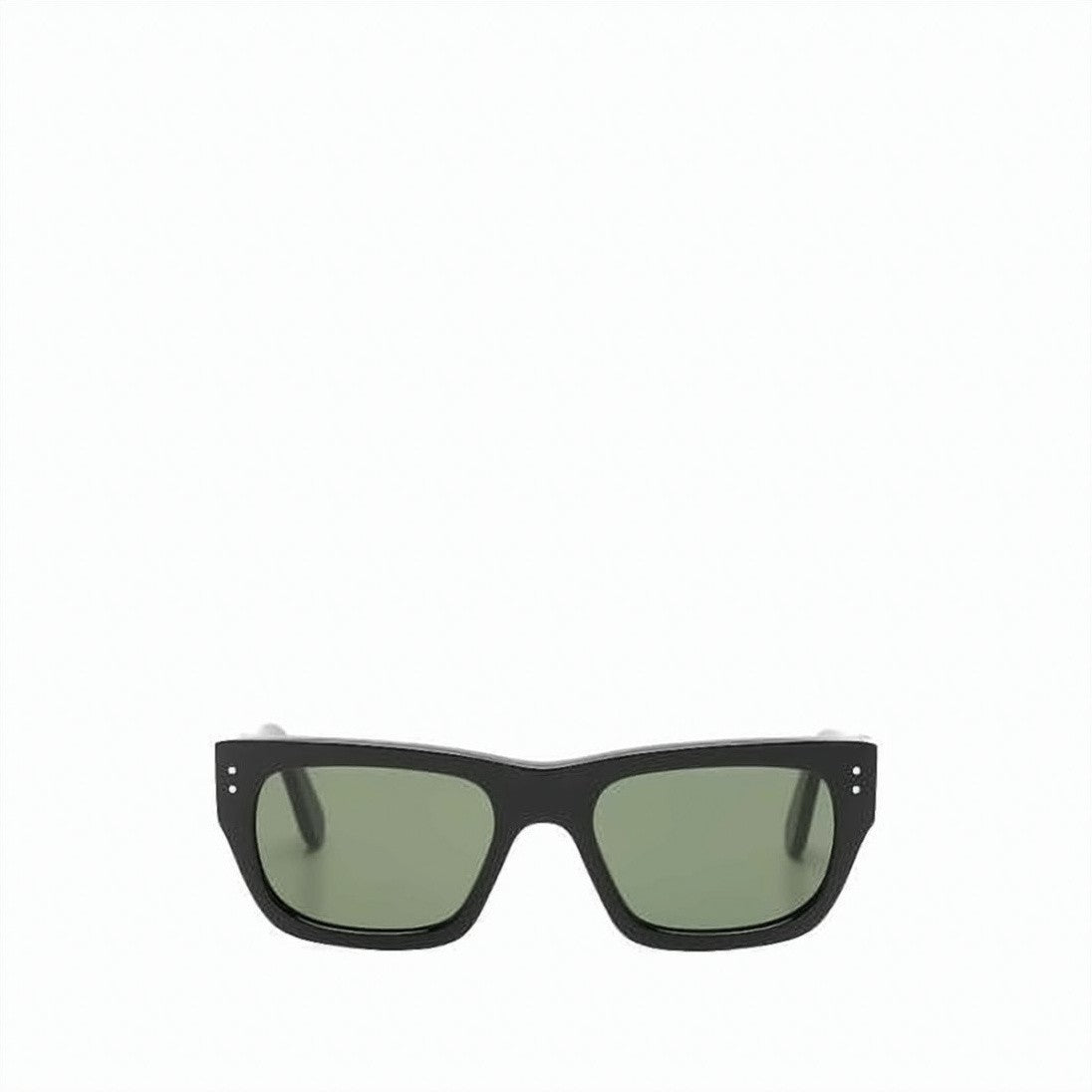 Totême Bold Rectangular Acetate Sunglasses With Green Tinted Lenses