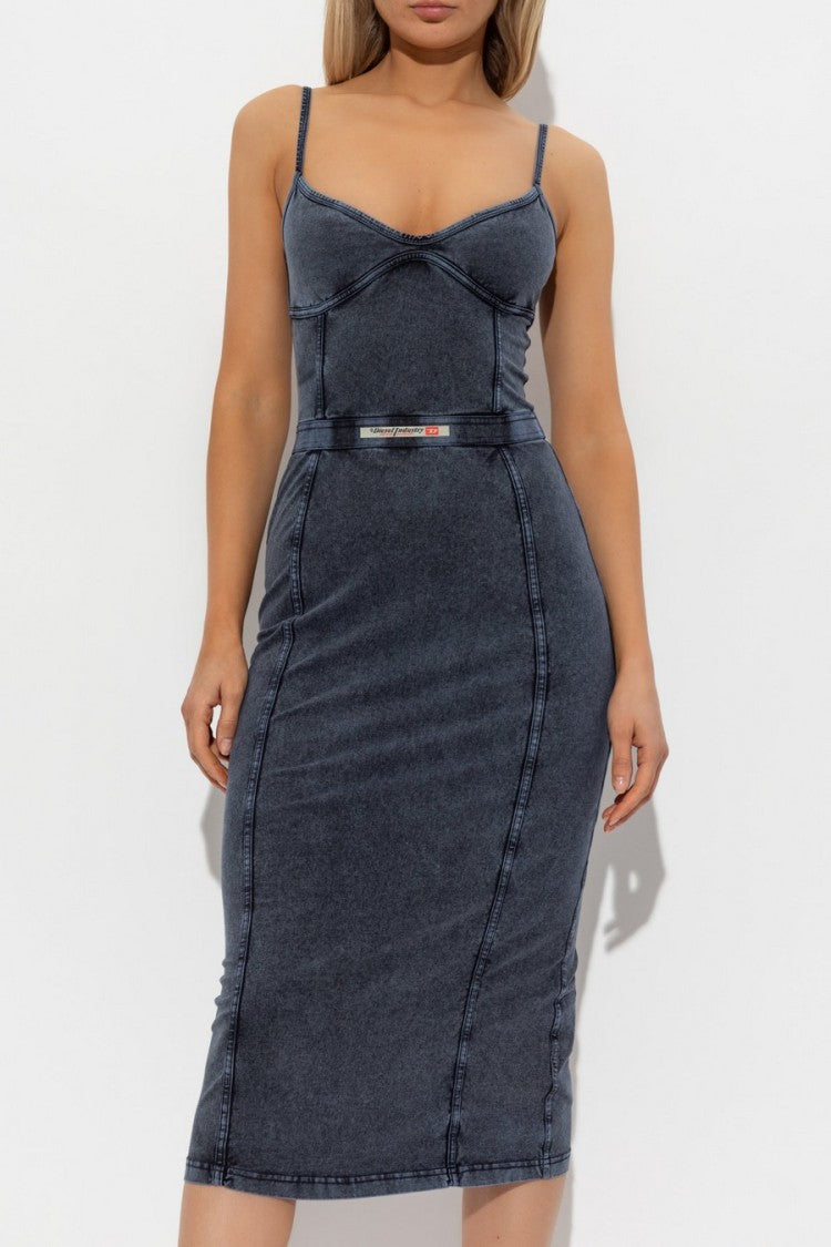 Diesel Multicolor Crepe Midi Dress