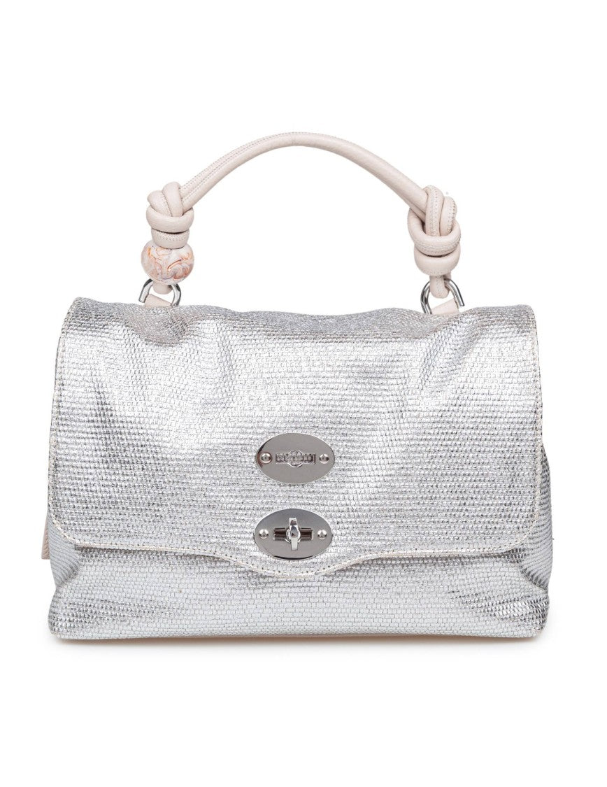 Zanellato Postina Midollino S Bag In Raffia Color Silver