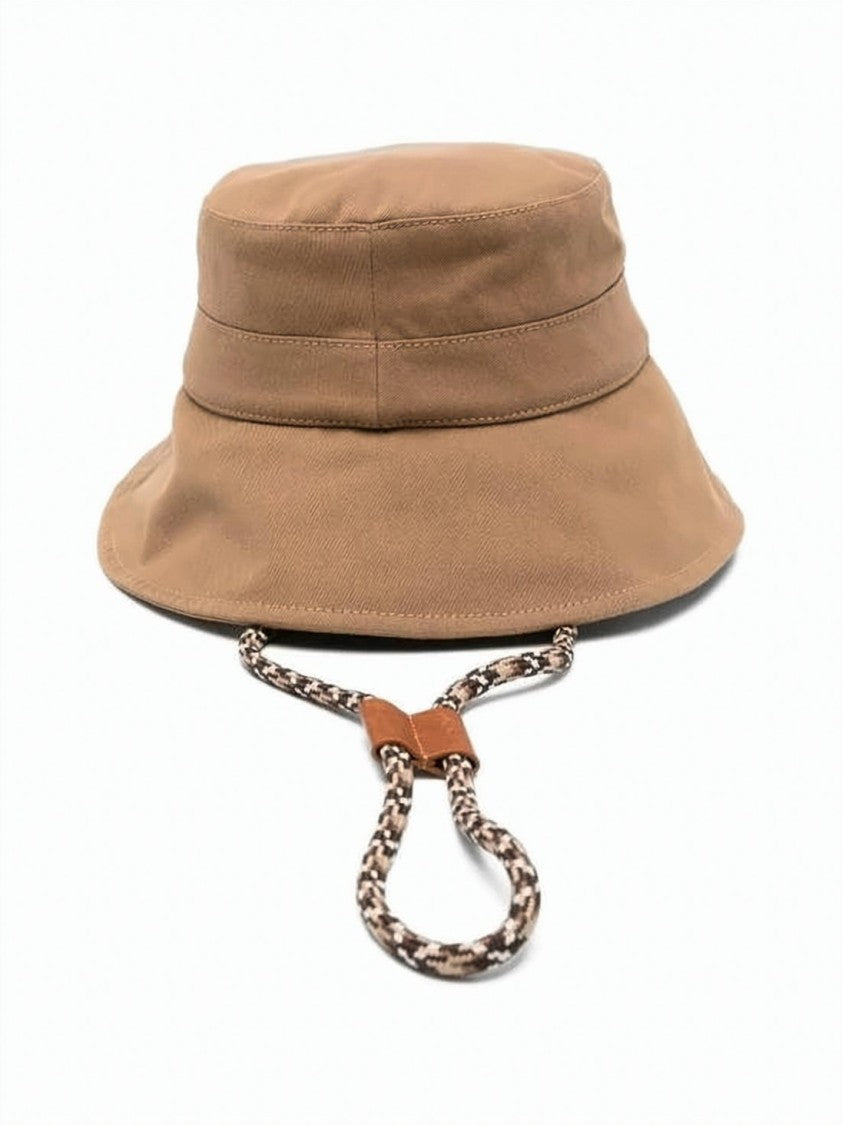 Moncler Cotton Bucket Hat With Adjustable Chin Strap