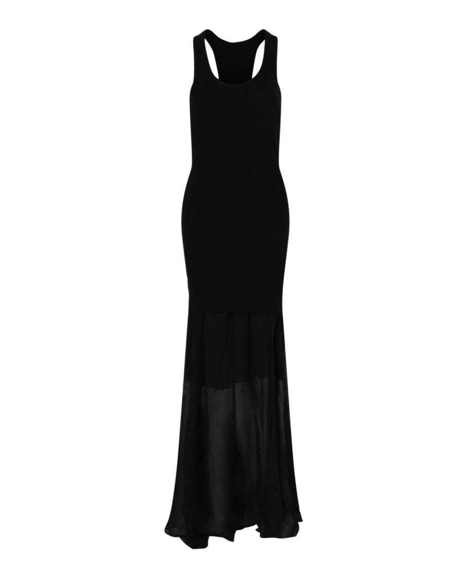 Givenchy Ribbed Bustier Mesh Maxi Dress