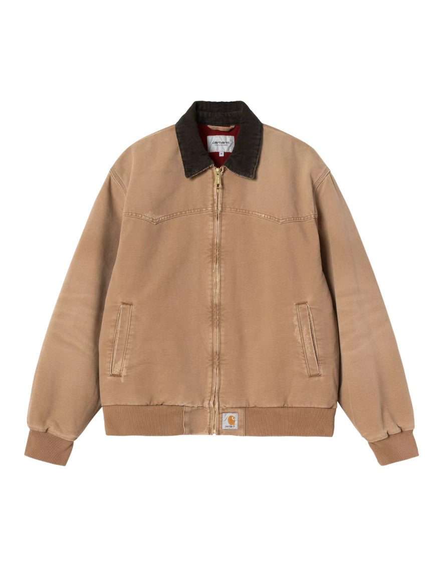 Carhartt Wip Black Michigan Blanket-Lined Organic Canvas Coat