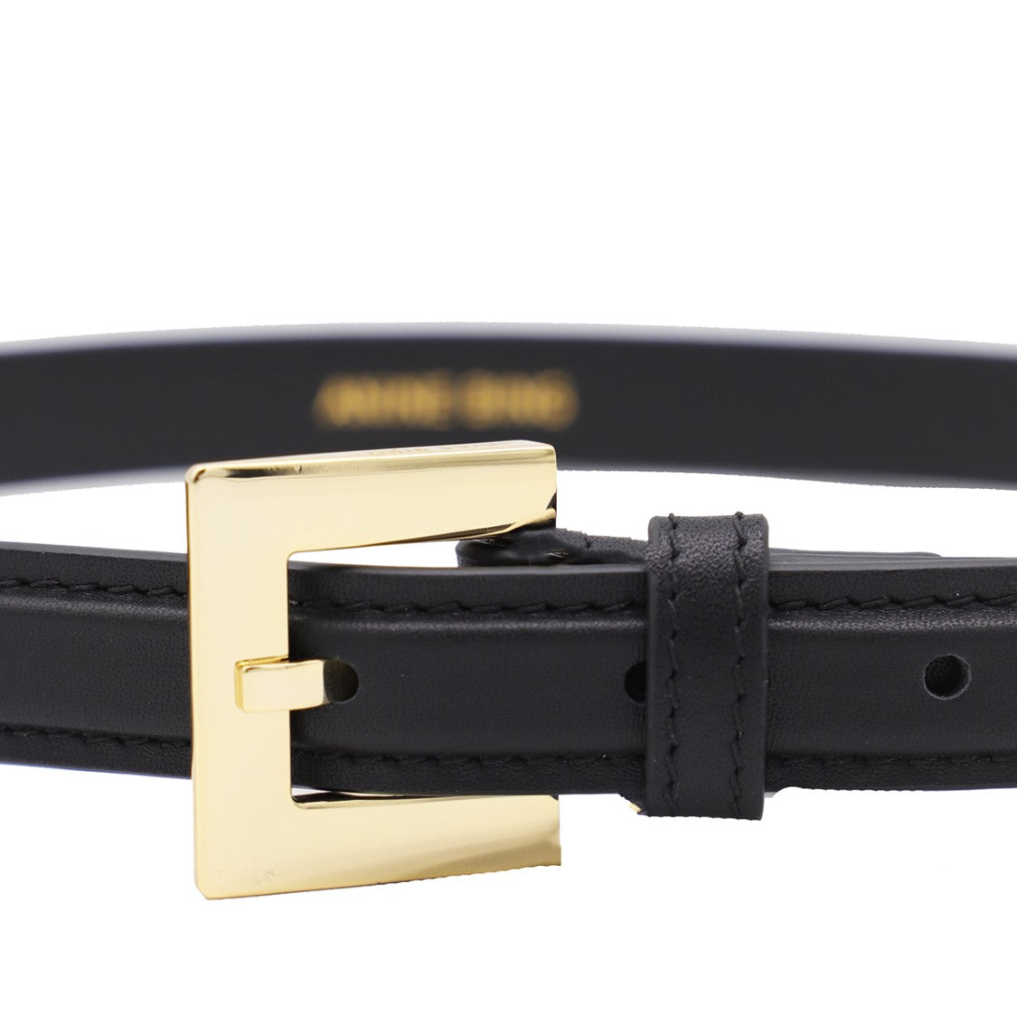 Anine Bing Black Leather Buckle Belt