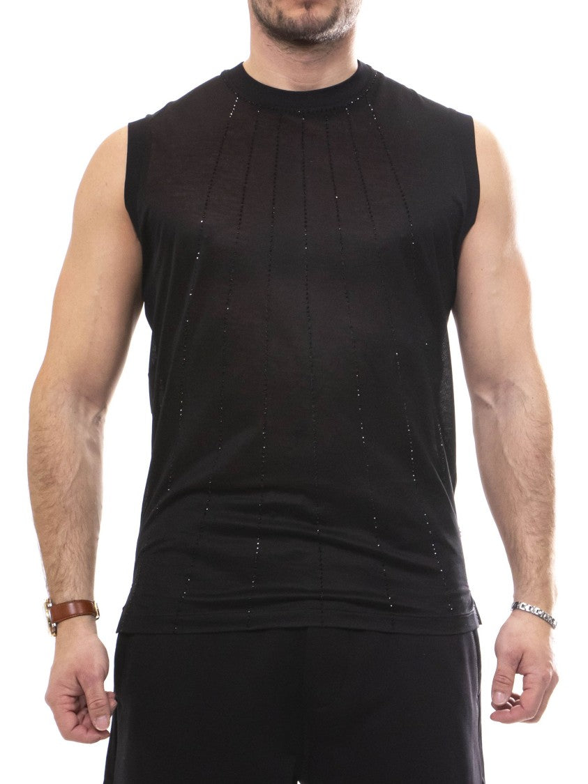 Dsquared2 Fitted High-Neck Sleeveless T-Shirt