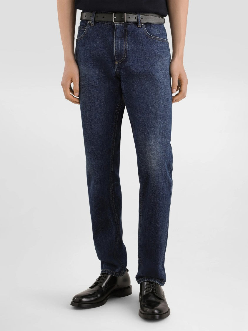 Dolce & Gabbana Straight-Leg Medium-Dark Wash Denim Jeans