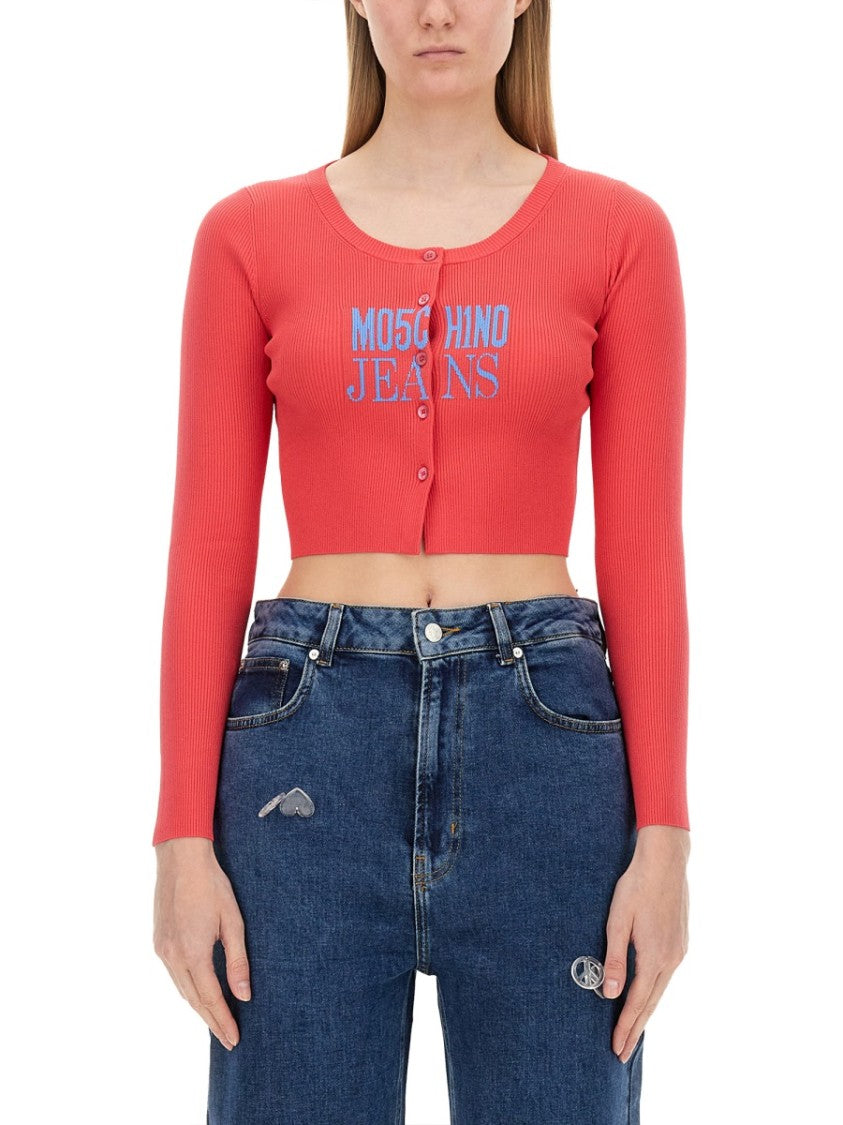 Moschino Cropped Cardigan With Button-Down Front