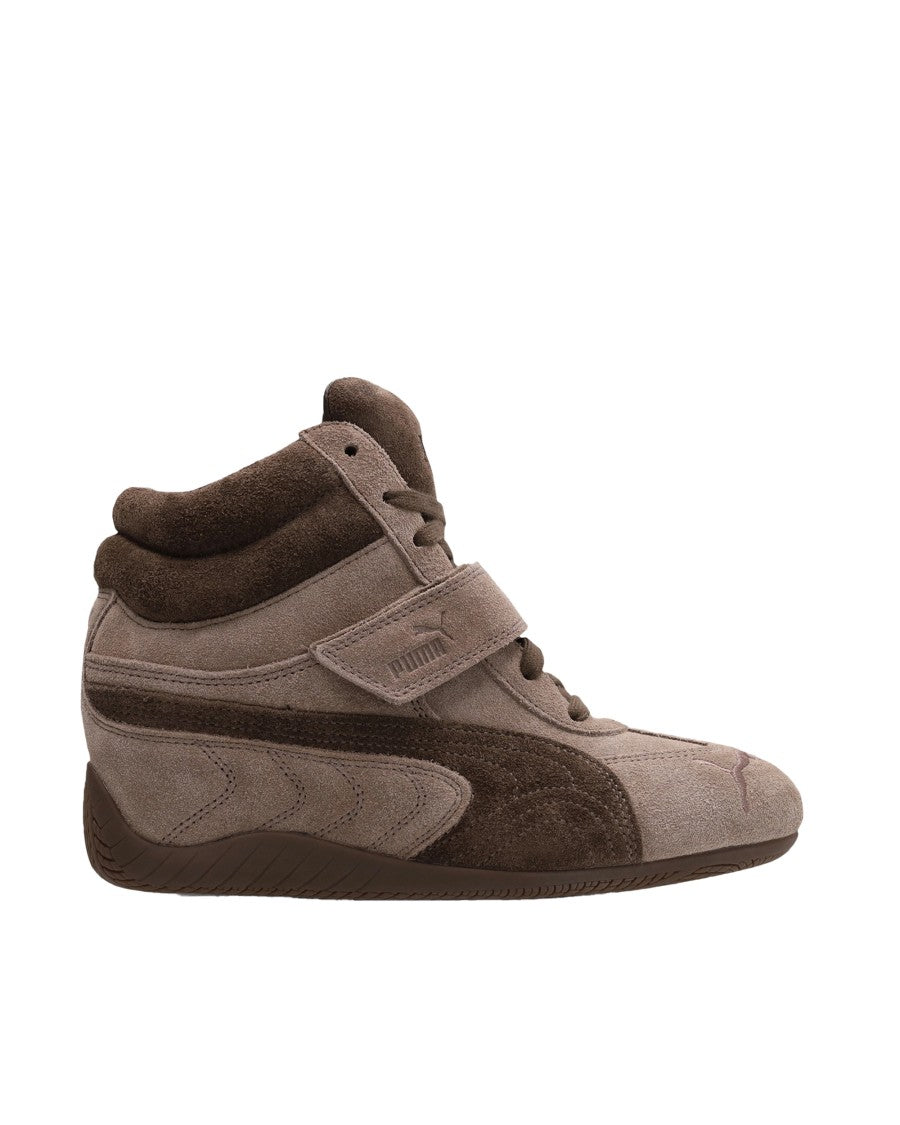 Puma Speedcat Wedge Metallic Detail Suede Wedge Sneakers