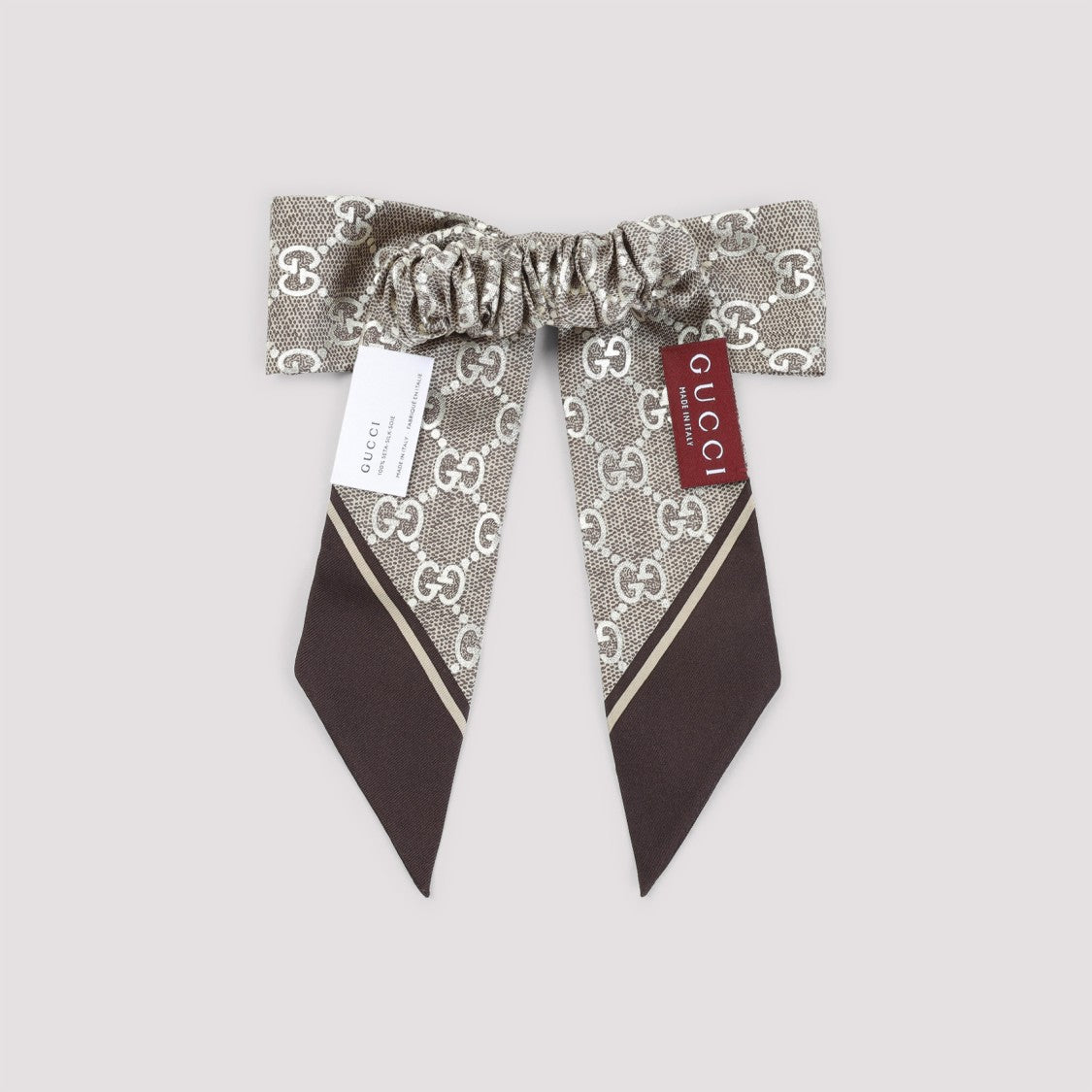 Gucci Camel Light Beige Textile Scrunchies