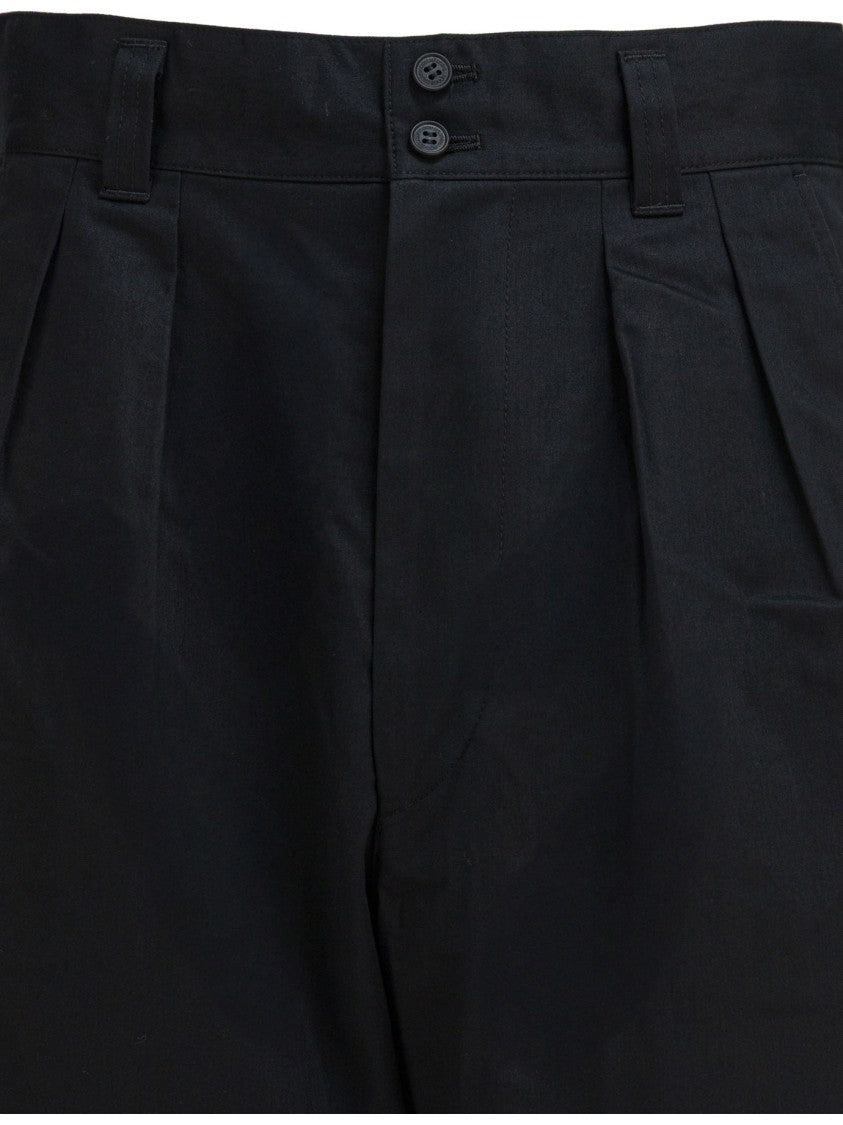 Comme Des Garçons Voluminous Black Balloon Pants With Tapered Hem