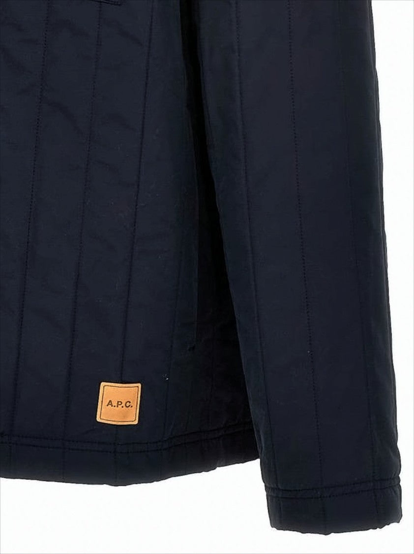 A.P.C. Quilted Casual Jacket With Vertical Stitching