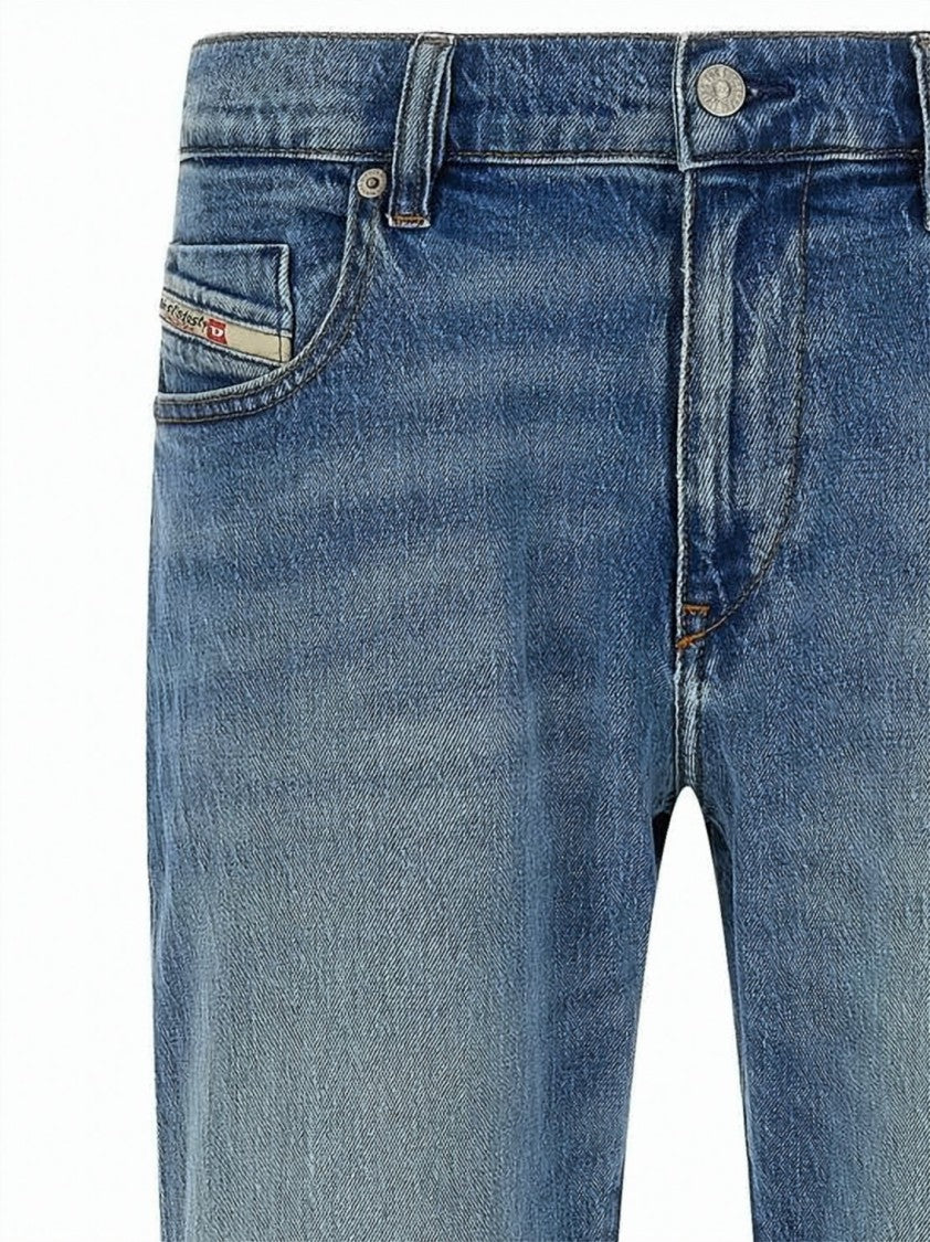 Diesel Medium Blue Slim-Fit Denim Jeans With Classic Five-Pocket Design
