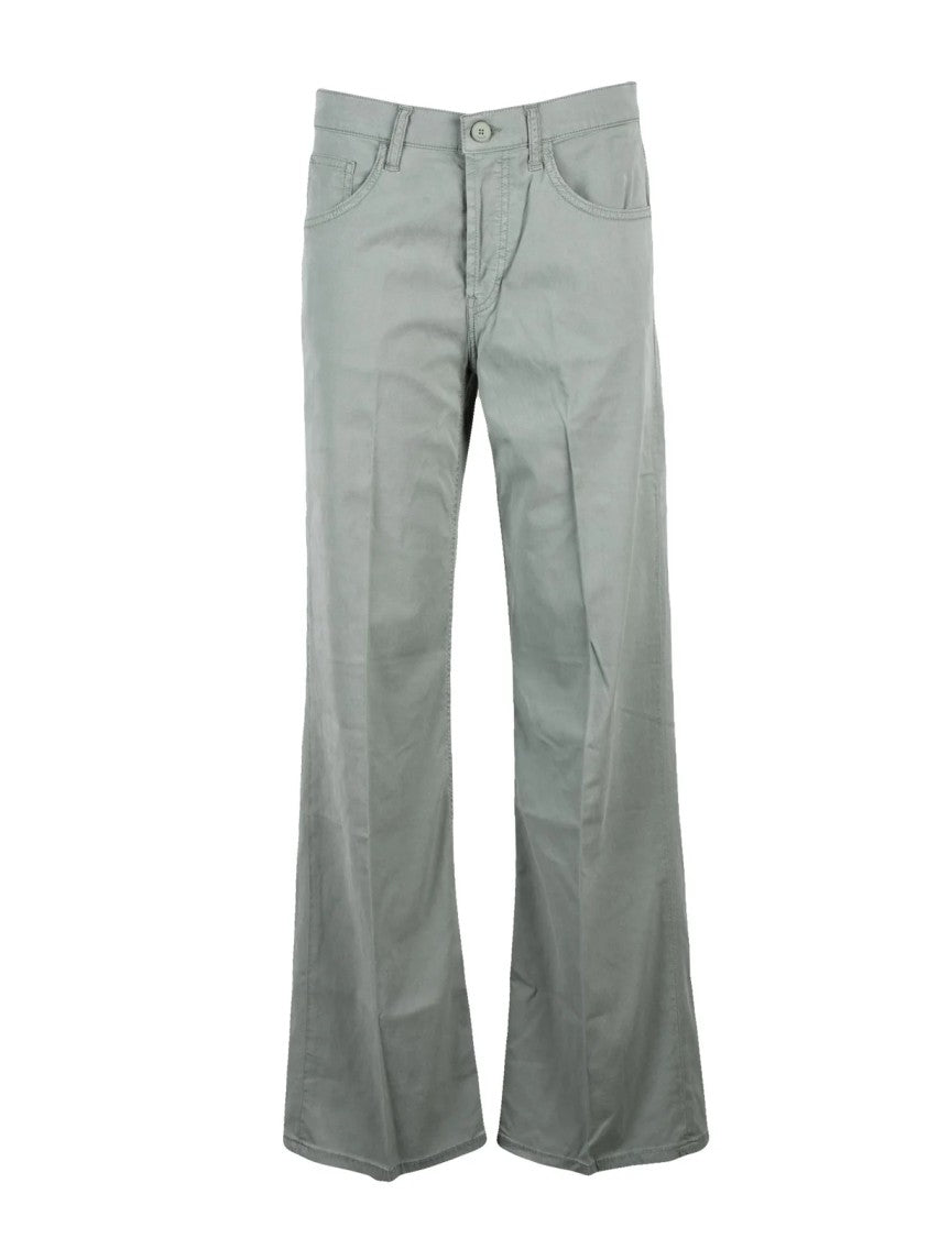 Dondup Jacklyn Lyocell Cotton Stretch Trousers - Green
