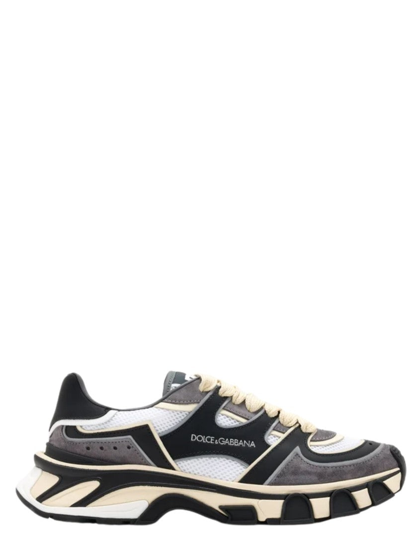 Dolce & Gabbana Chunky Layered Sneaker With Sculpted Sole And Accented Design