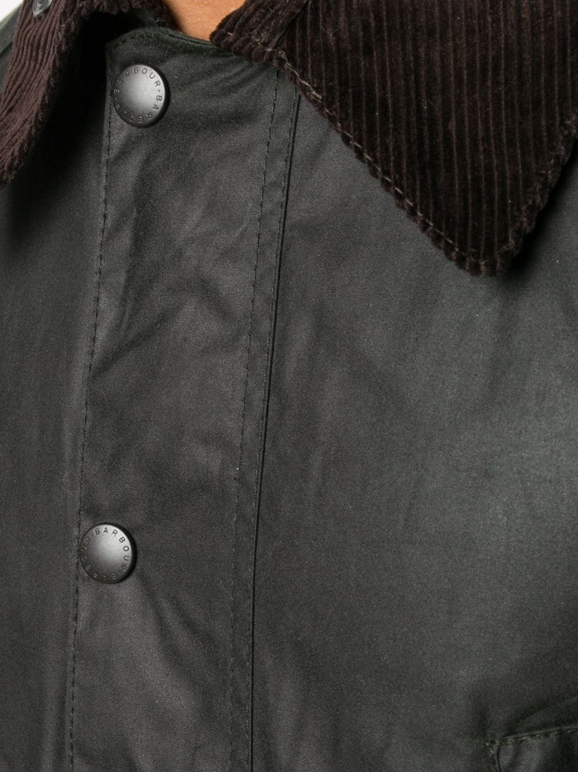 Barbour Dark Green Corduroy Collar Jacket