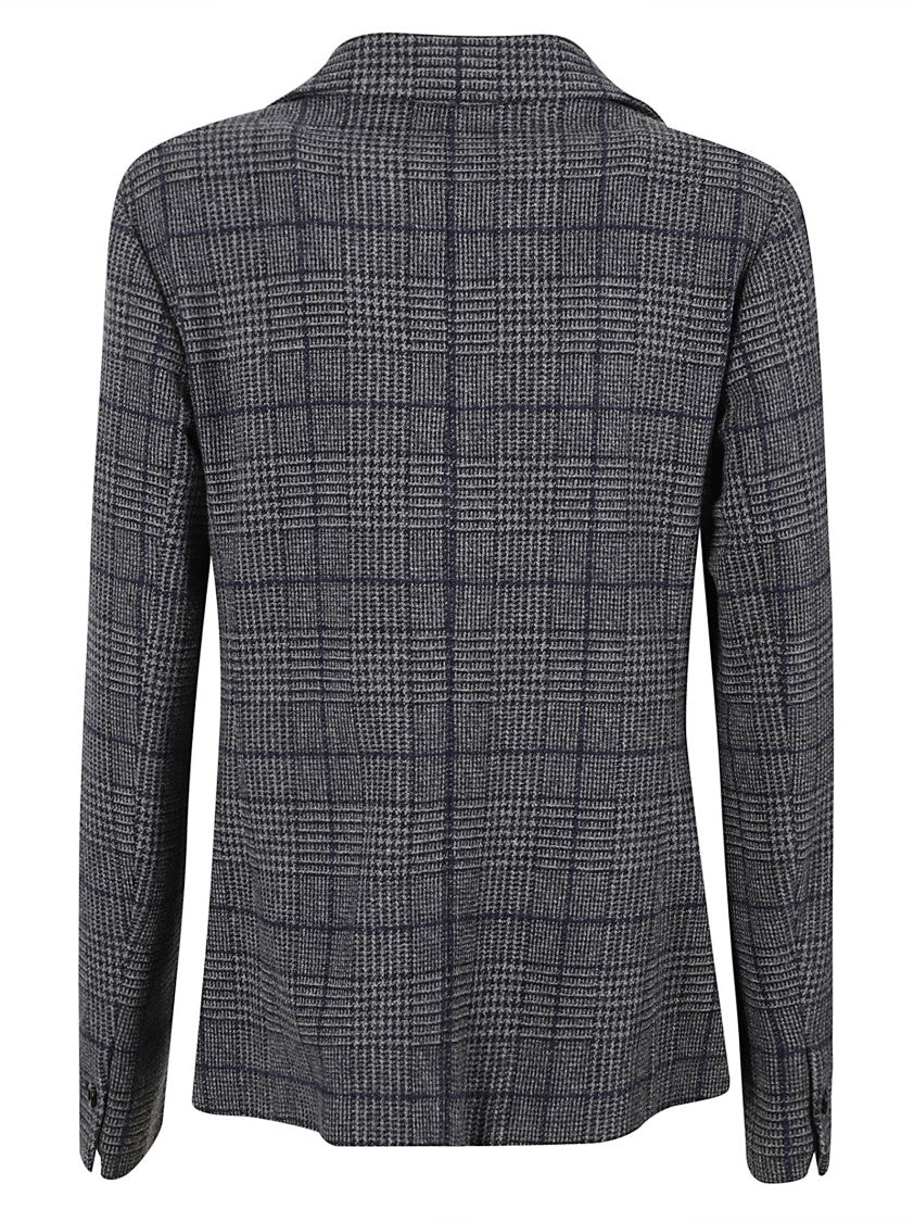 Circolo 1901 Tailored Checkered Jacket With Two-Button Closure