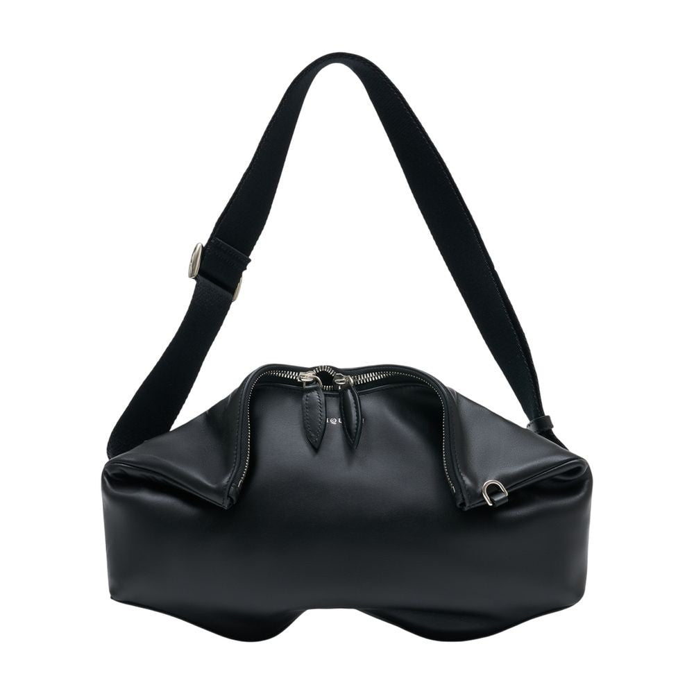 Alexander Mcqueen Manta Messenger Clutch - Leather - Black