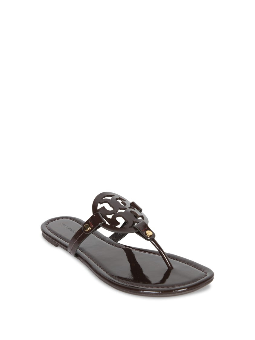 Tory Burch Glossy Patent T-Strap Sandals