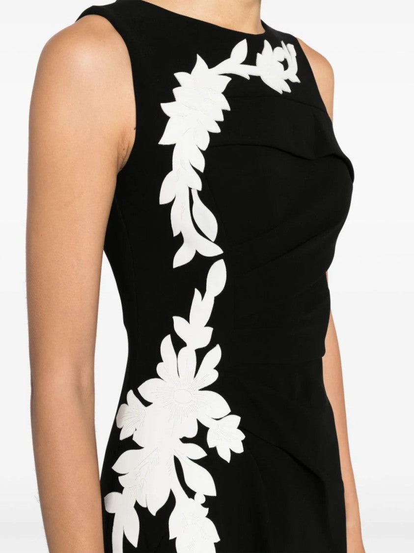 Saiid Kobeisy Crepe, High-Low Dress With Matching Embroidery