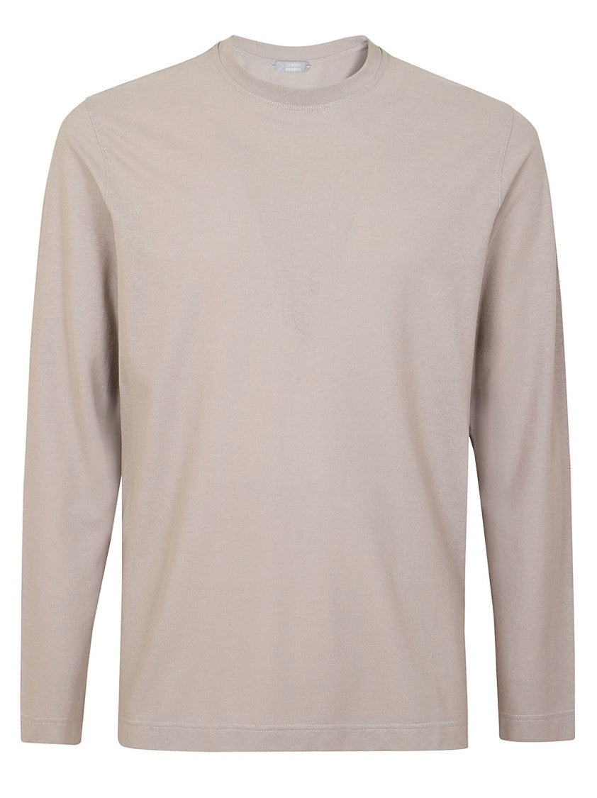 Zanone Long-Sleeved Crew Neck T-Shirt With Relaxed Fit