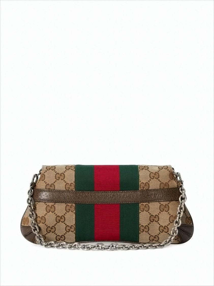 Gucci Rectangular Monogram Canvas Shoulder Bag