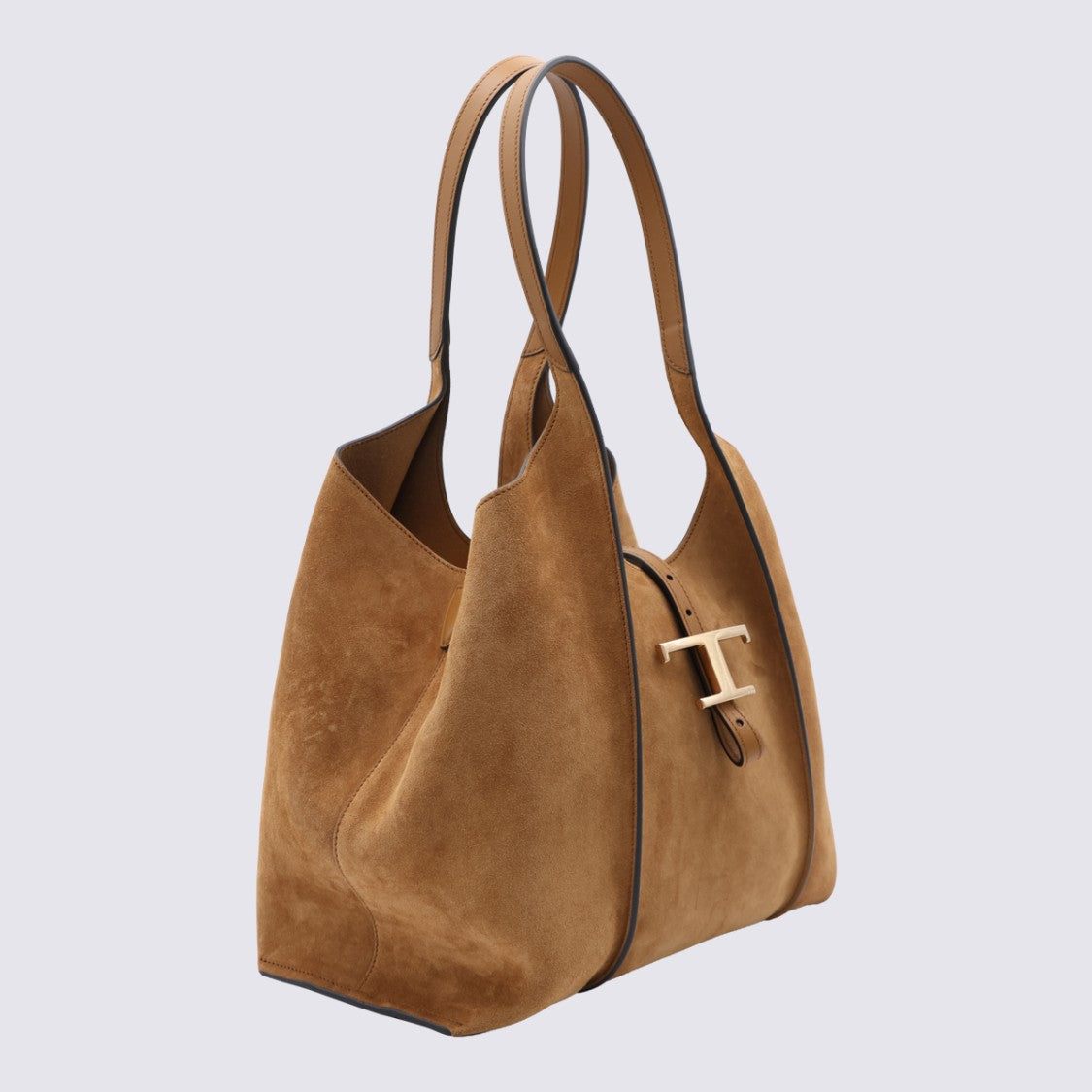 Tod's Suede Tote Bag With Metallic T-Buckle