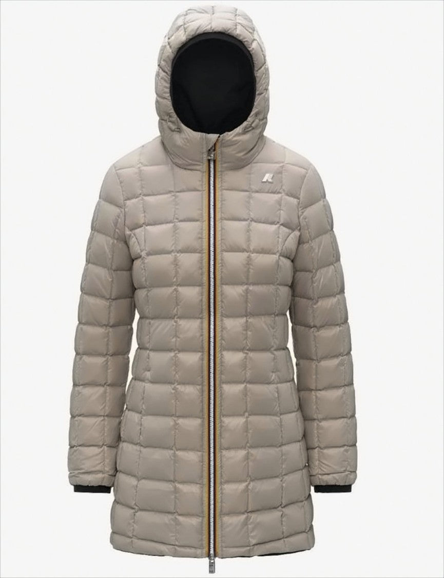 K-Way Reversible Down-Insulated Long Coat With Quilted Design