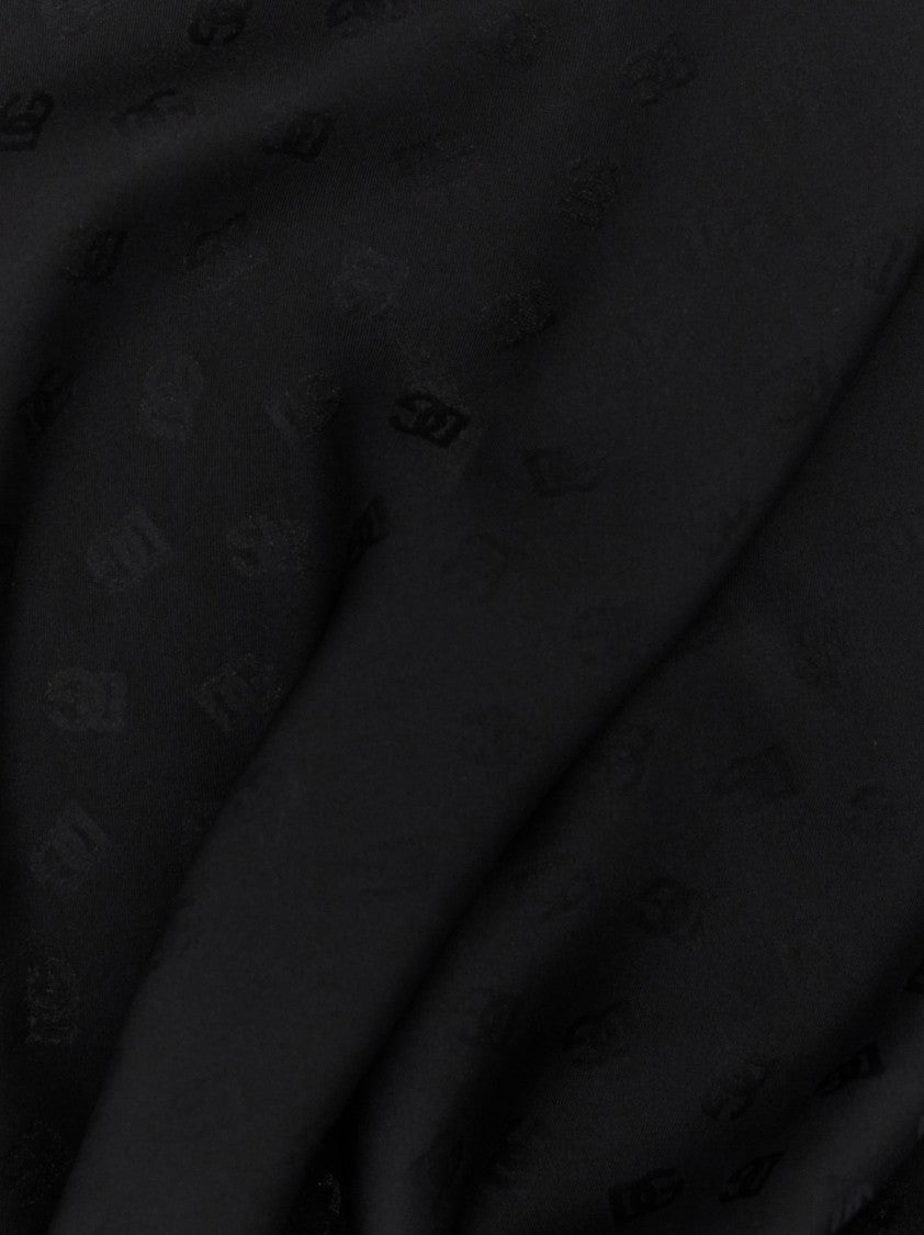 Dolce & Gabbana Square Silk Scarf With Jacquard Pattern