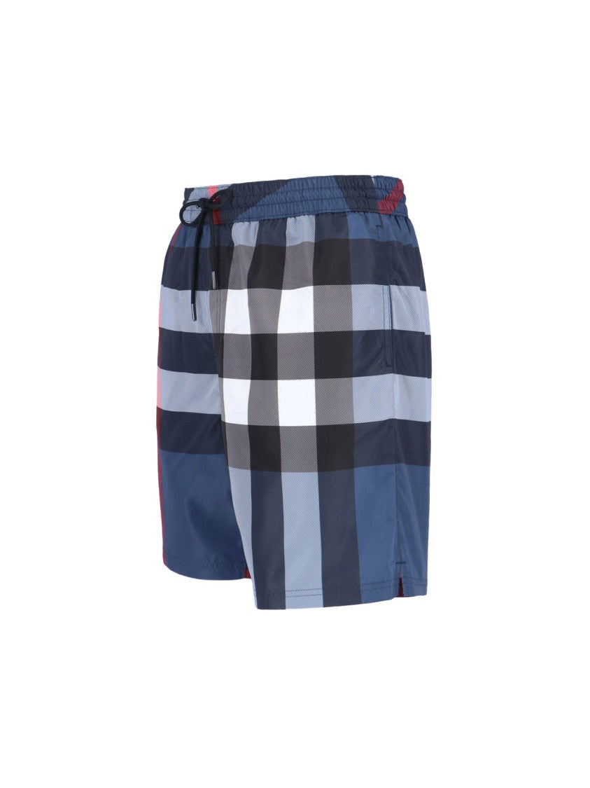 Burberry “Check” Drawstring Swim Shorts – Multicolor