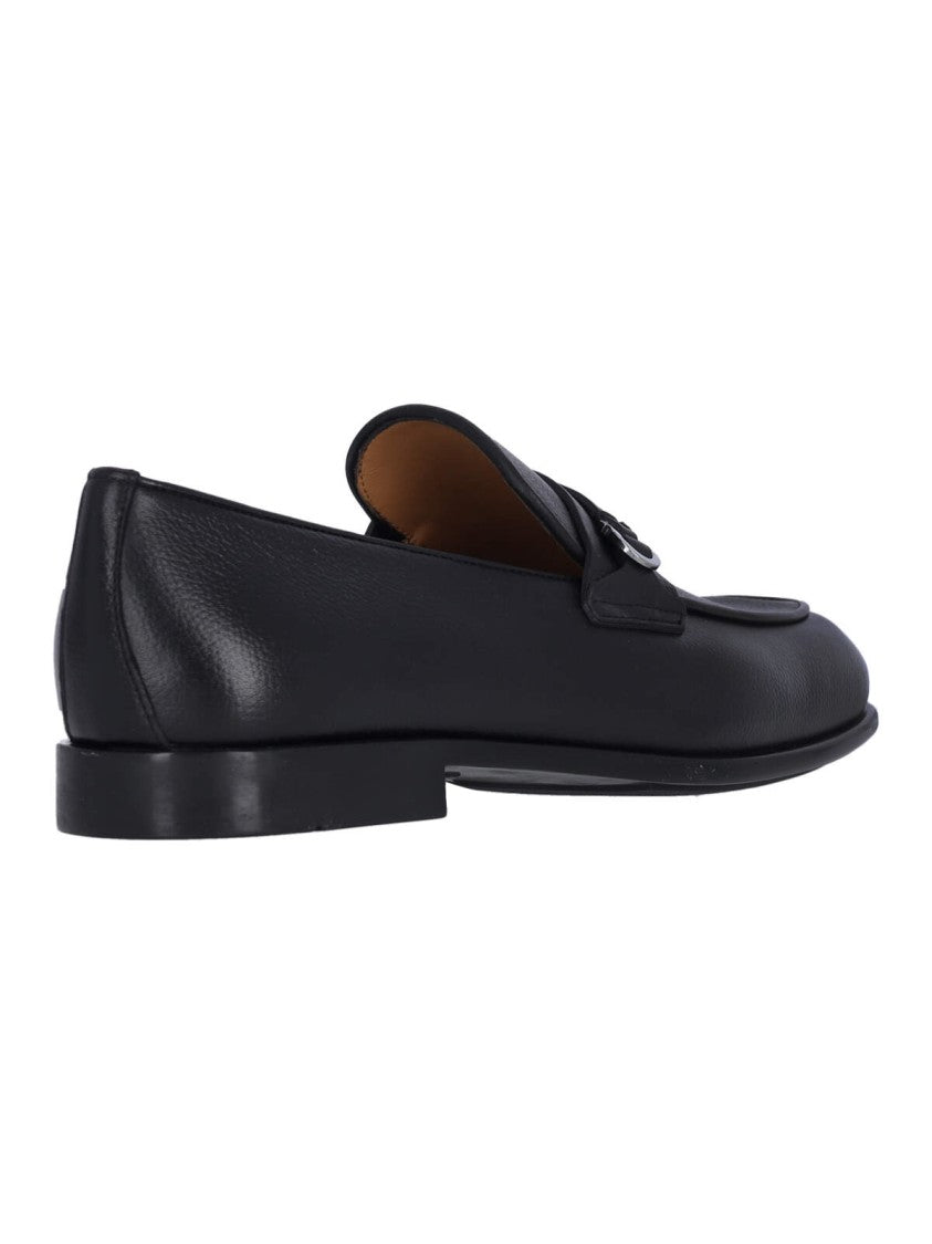 Ferragamo "Gancini" Loafers – Black