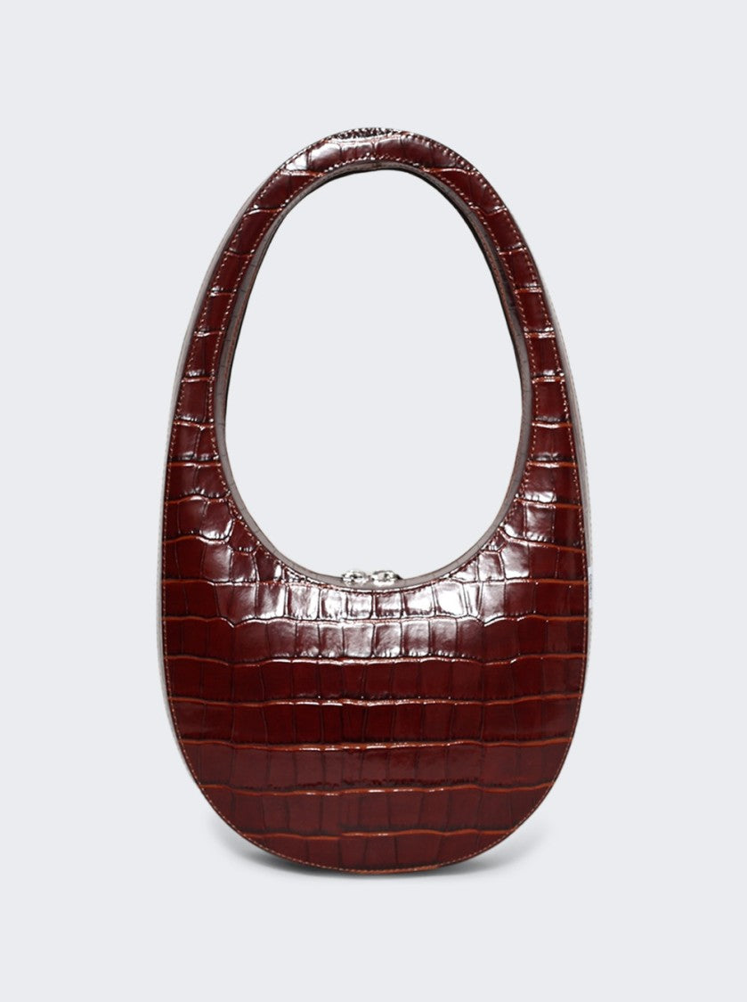 Coperni Croco Swipe Bag Brown