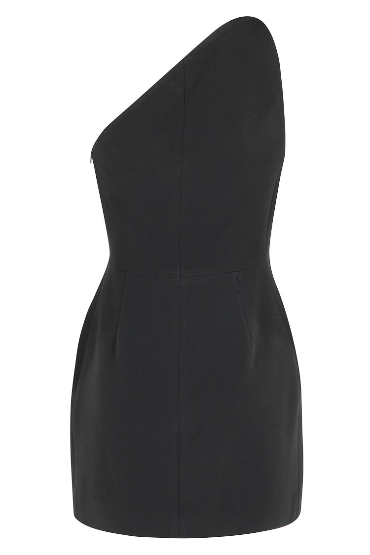 David Koma Black One-Shoulder Dress