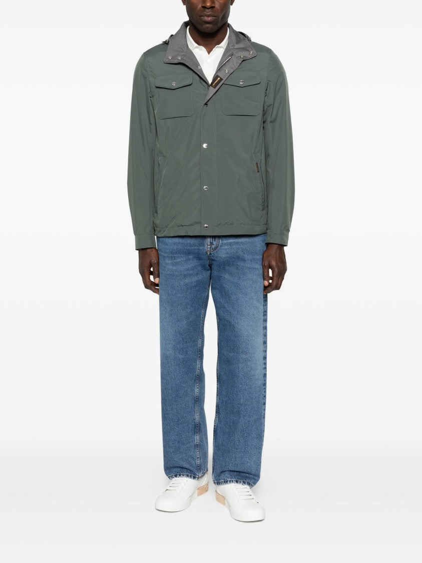 Moorer Structured Hooded Casual Jacket With Matte Finish