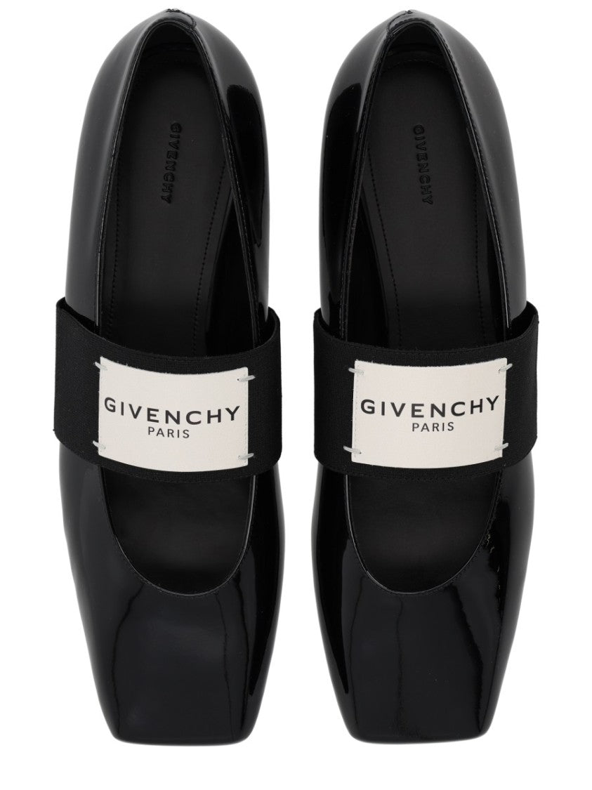 Givenchy Black Pointed-Toe Ballerina Flats
