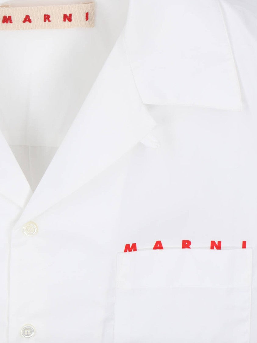 Marni Crisp White Shirt With Pointed Collar