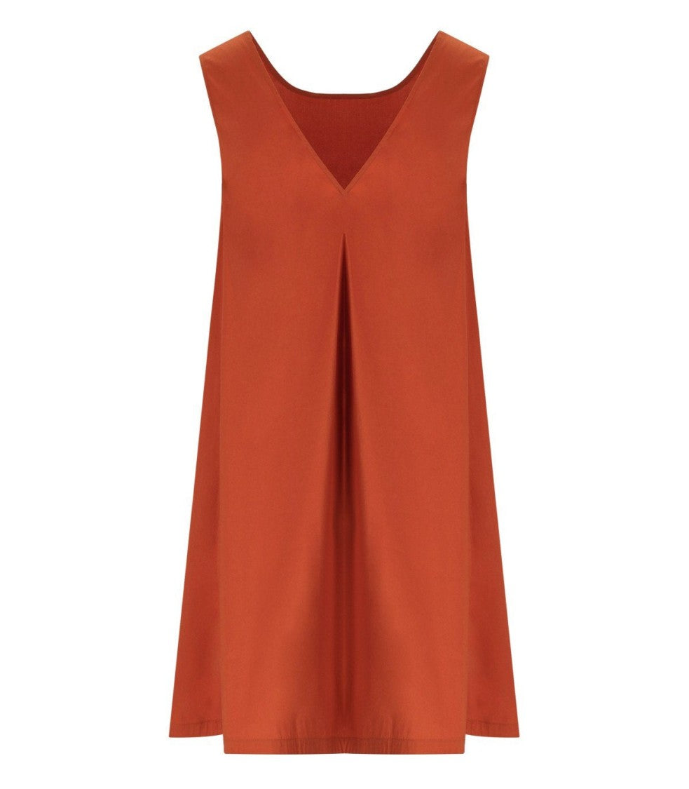 Max Mara Beachwear Campale Brick Red Dress