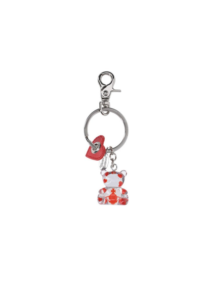 Vivienne Westwood Silver Teddy Resin Metal Keychain