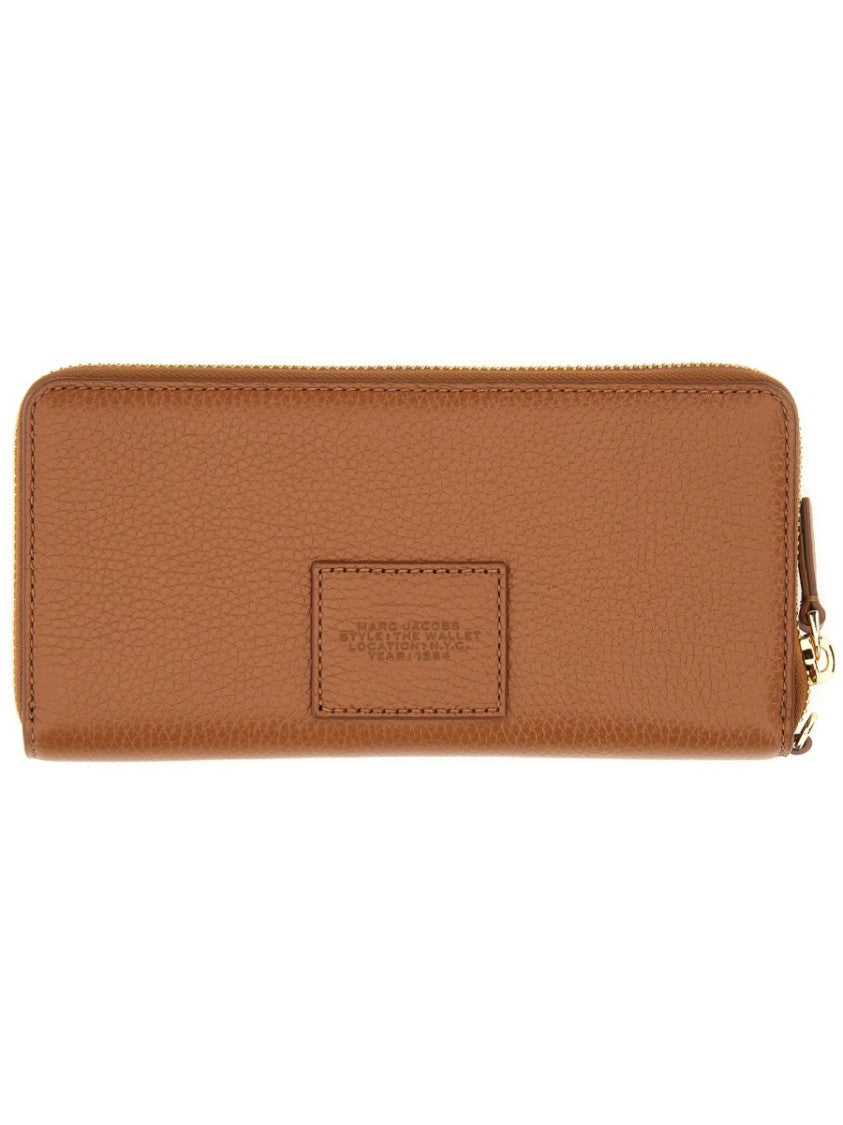 Marc Jacobs Continental Textured Zip-Around Leather Wallet