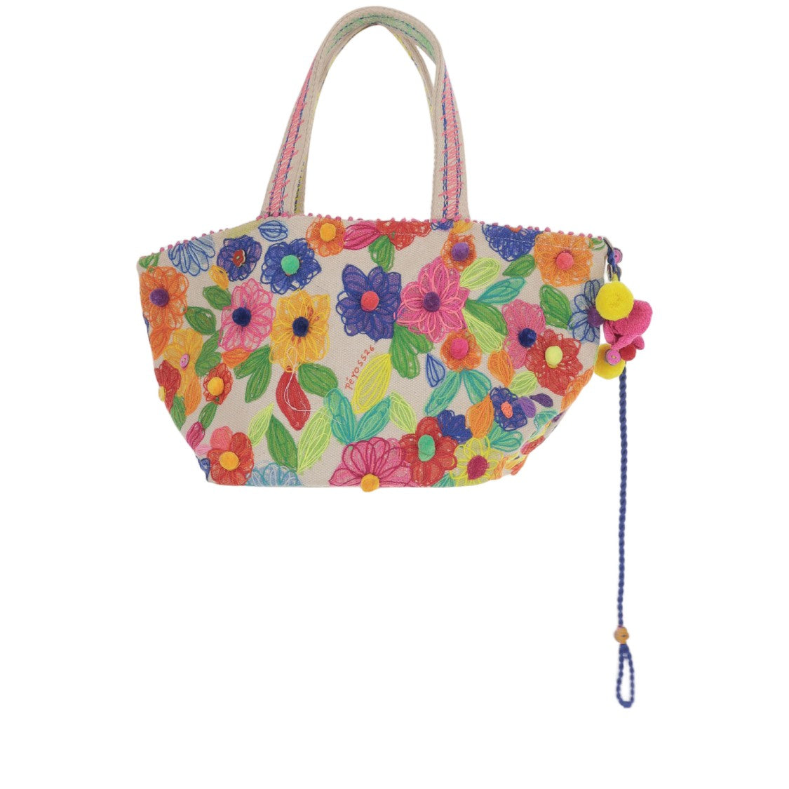 Pero Cotton Bag With Floral Embroidery