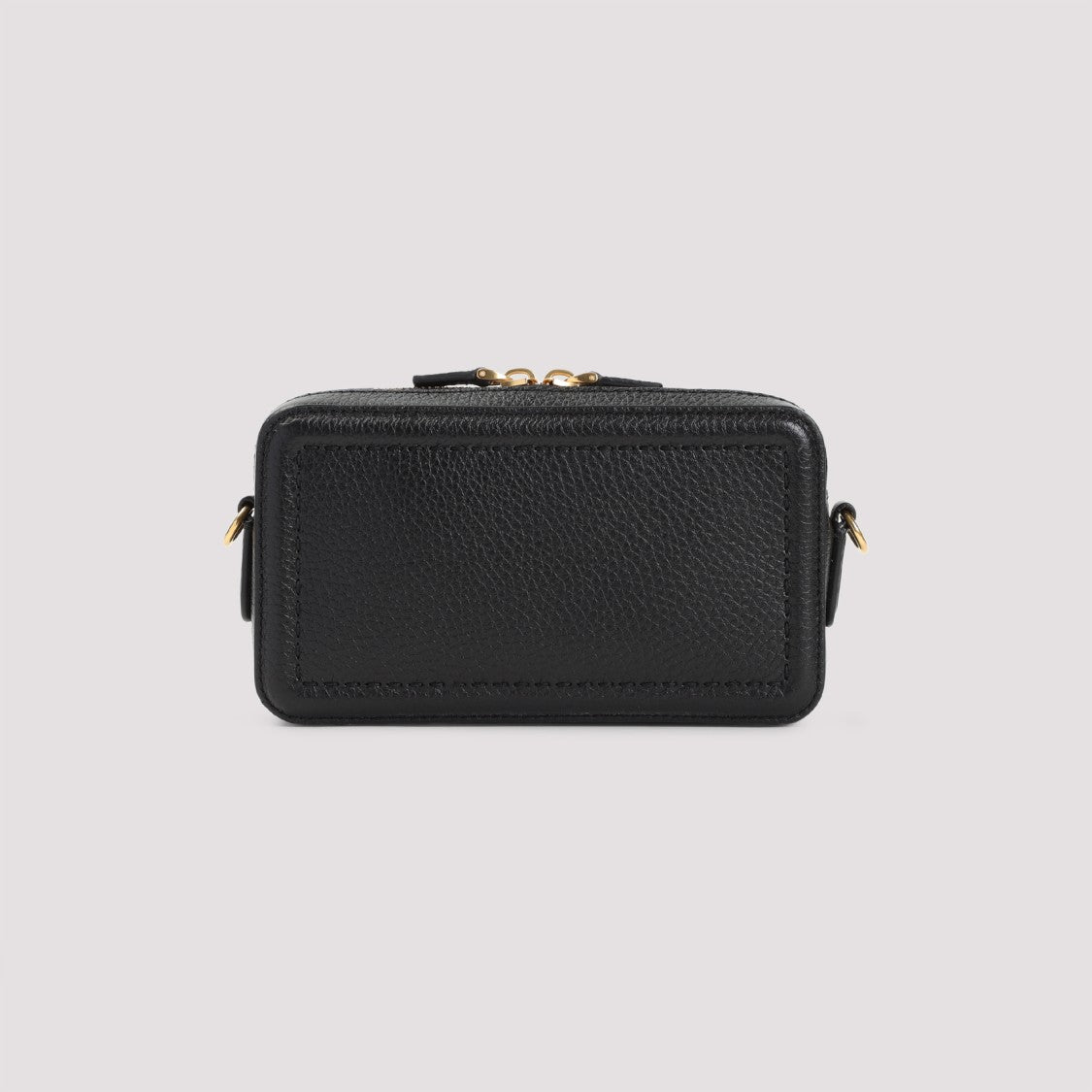 Valentino Garavani Compact Black Grained Leather Handbag