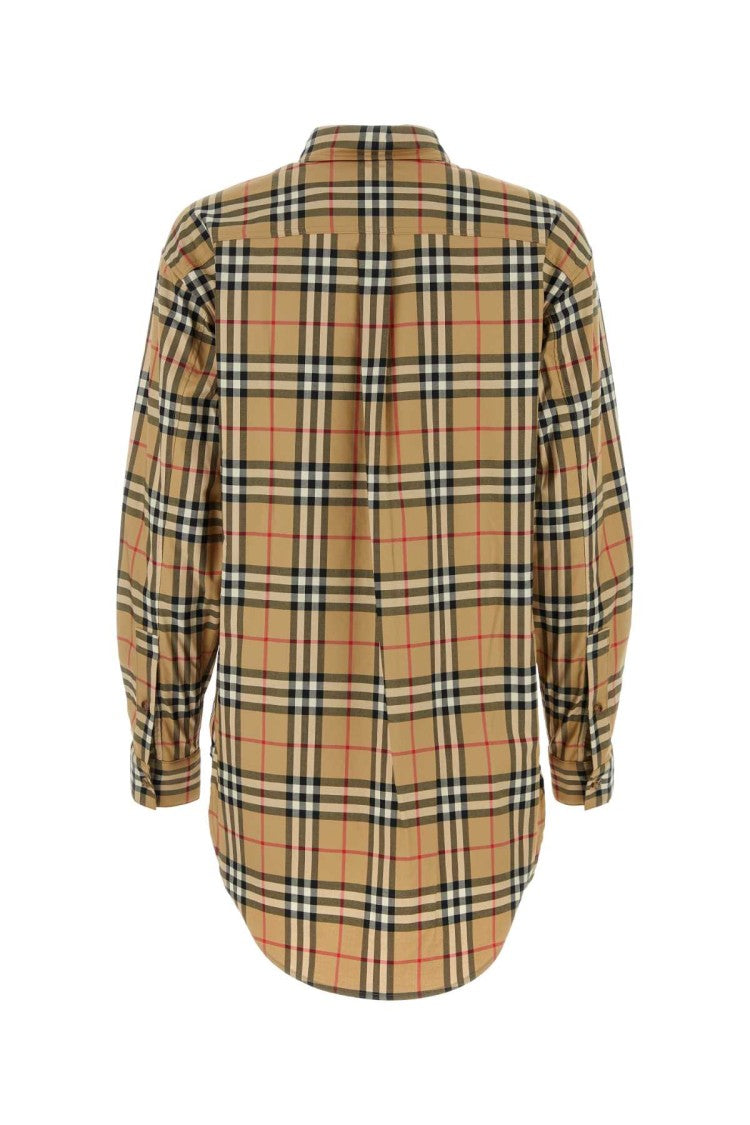 Burberry Embroidered Stretch Cotton Shirt